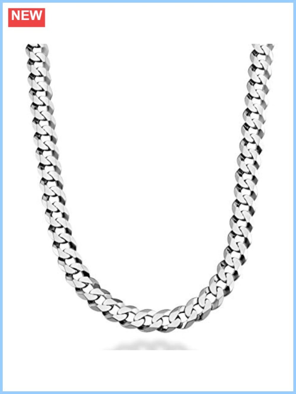 925 Sterling Silver 9mm Cuban Link Chain Necklace Men Italian